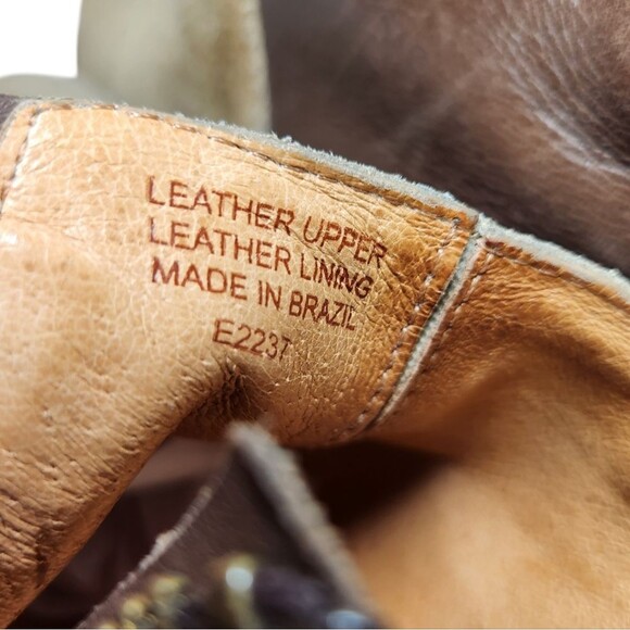 Madewell Cait Cottage Suede Leather Ankle Boots Brown Tan Distressed BOHO 7 - Picture 13 of 15